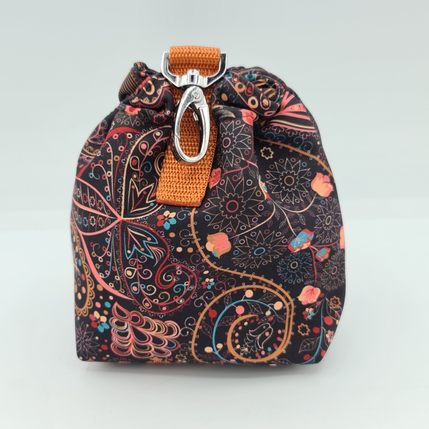 Futterbeutel basic, braun mit Paisley